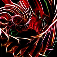 Buy canvas prints of Flame Vortex by Abstract  Fractal Fantasy