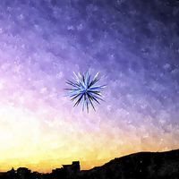Buy canvas prints of Guiding Star Watercolour by Abstract  Fractal Fantasy