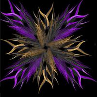 Buy canvas prints of Flaming Forks by Abstract  Fractal Fantasy