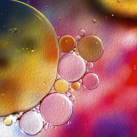 Buy canvas prints of Bubbles Paint by Abstract  Fractal Fantasy