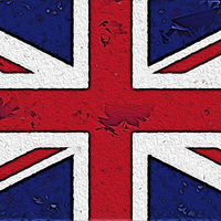 Buy canvas prints of Union Jack Flag by Abstract  Fractal Fantasy