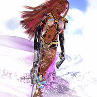 Buy canvas prints of  Sexy sci-fi soldier girl on snow patrol by Abstract  Fractal Fantasy