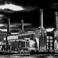 Buy canvas prints of Contemporary Landscapes Battersea Power Station by paolo d sharp