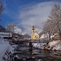 Buy canvas prints of Alpine Winter in Ramsau by Alex Hynes