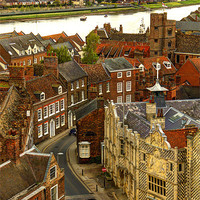 Buy canvas prints of Historic Kings Lynn Rooftop View by Jackie Forrest