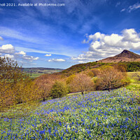 Buy canvas prints of Blue Topping - Roseberry Topping North Yorkshire by Cass Castagnoli