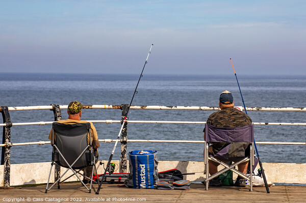 Pier Fishing Saltburn Picture Board by Cass Castagnoli
