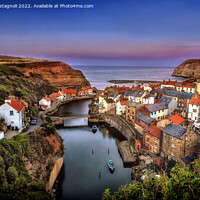 Buy canvas prints of Staithes - Silent Night by Cass Castagnoli