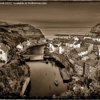 Buy canvas prints of Staithes - Silent Night by Cass Castagnoli