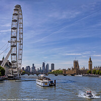 Buy canvas prints of London river Thames scene by Cass Castagnoli