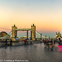 Buy canvas prints of Evening at Tower Bridge - London by Cass Castagnoli