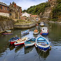 Buy canvas prints of Staithes Boats by Cass Castagnoli