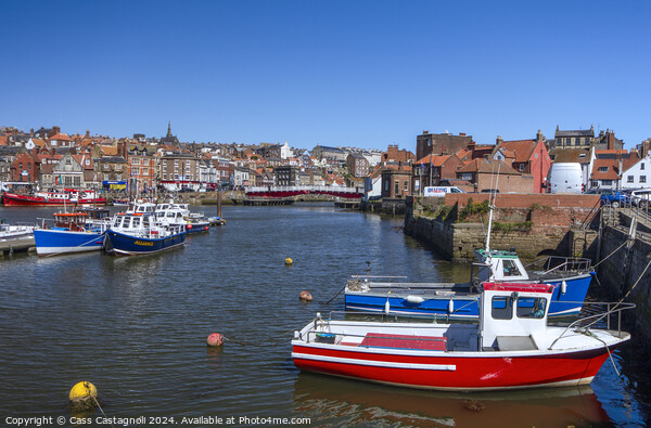Whitby Harbour Picture Board by Cass Castagnoli