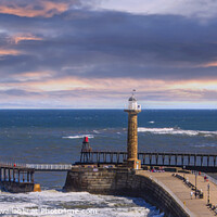 Buy canvas prints of Whitby Harbour Entrance by Cass Castagnoli