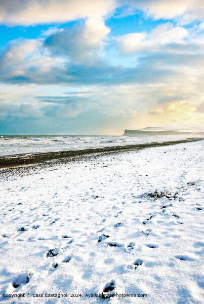 Footprints in the snow - North Yorkshire Picture Board by Cass Castagnoli