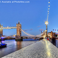 Buy canvas prints of Tower Bridge at night by Cass Castagnoli