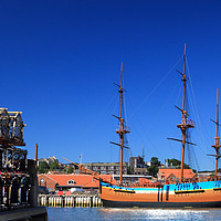 Buy canvas prints of Full size replica of The Endeavour - Whitby by Cass Castagnoli