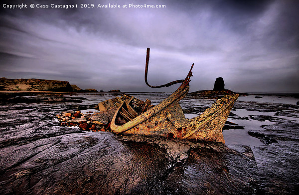The Fallen Admiral - Saltwick Bay, Whitby Picture Board by Cass Castagnoli