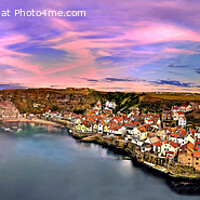 Buy canvas prints of The Village - Staithes, north Yorkshire by Cass Castagnoli