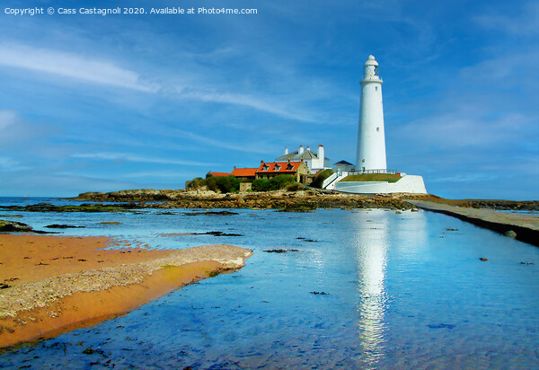 St Marys Lighthouse - Whitley Bay, Tyne and Wear Picture Board by Cass Castagnoli
