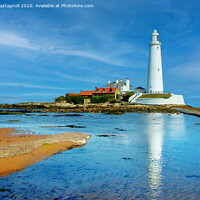 Buy canvas prints of St Marys Lighthouse - Whitley Bay, Tyne and Wear by Cass Castagnoli