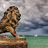 Buy canvas prints of The Lion of Cowes by Cass Castagnoli