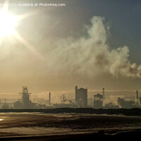 Buy canvas prints of The last smoke - Redcar's Steel Works by Cass Castagnoli