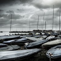 Buy canvas prints of Boats on the beach by Wesley Wren
