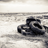 Buy canvas prints of Mountain Tyres by Wesley Wren