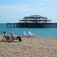 Buy canvas prints of West Pier Brighton by mike lester