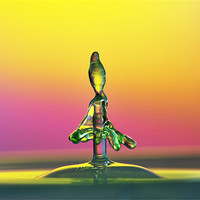Buy canvas prints of fluid Art droplet splash by Terry Pearce