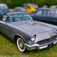 Buy canvas prints of Classic 1957 Ford T-Bird Convertible by Wight Landscapes