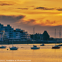 Buy canvas prints of Cowes Harbour Sunset Isle Of Wight by Wight Landscapes