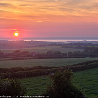 Buy canvas prints of Sunset Over Hamstead by Wight Landscapes