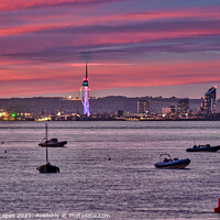 Buy canvas prints of Portsmouth At Night by Wight Landscapes