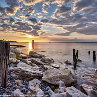 Buy canvas prints of Seaview Sunset Isle Of Wight by Wight Landscapes