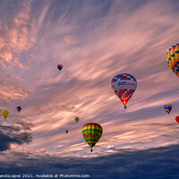 Buy canvas prints of Sky High Balloons by Wight Landscapes