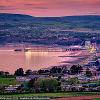 Buy canvas prints of Sandown Bay At Night by Wight Landscapes