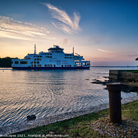 Buy canvas prints of Fishbourne Ferry Sunset by Wight Landscapes