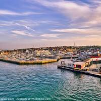Buy canvas prints of Cowes Yacht Haven and Red Jet Terminal by Wight Landscapes