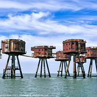 Buy canvas prints of Red Sands Maunsell Forts by Wight Landscapes