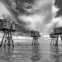 Buy canvas prints of Shivering Sands Maunsell Forts by Wight Landscapes