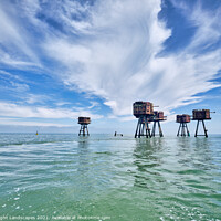 Buy canvas prints of Shivering Sands Maunsell Forts by Wight Landscapes