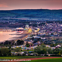 Buy canvas prints of Sandown Bay At Night Panorama by Wight Landscapes