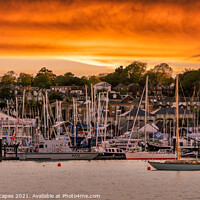 Buy canvas prints of Cowes Yacht Haven Sunset by Wight Landscapes