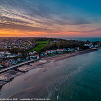 Buy canvas prints of Seagrove Bay Sunset by Wight Landscapes