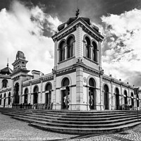 Buy canvas prints of Loule Market Black and White by Wight Landscapes