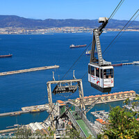 Buy canvas prints of Gibraltar Cable Car by Wight Landscapes