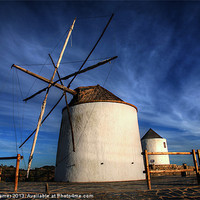 Buy canvas prints of Silent Windmills by Wight Landscapes