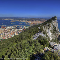 Buy canvas prints of Top Of The Rock Of Gibraltar by Wight Landscapes